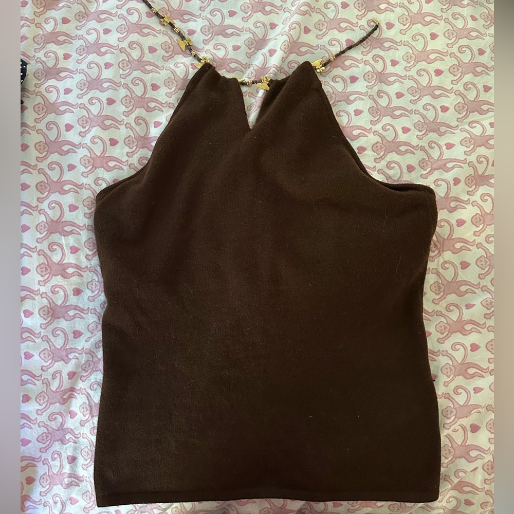 Ralph Lauren cashmere halter neck top